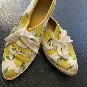 Keds xKate Spade lemon pointy toe sneakers, size 9